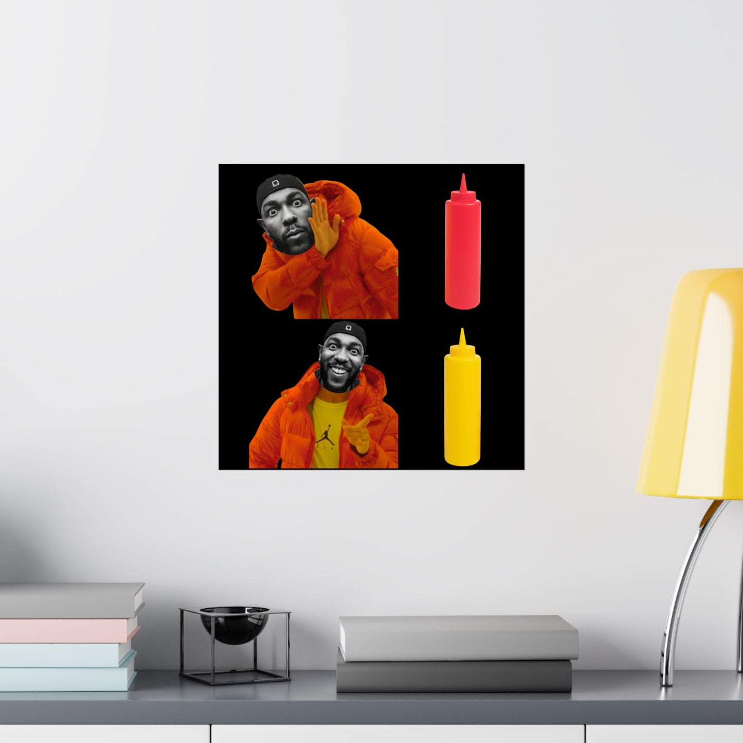 Kendrick Lamar MUSTARD Drake Meme - Matte Posters, Vibrant
