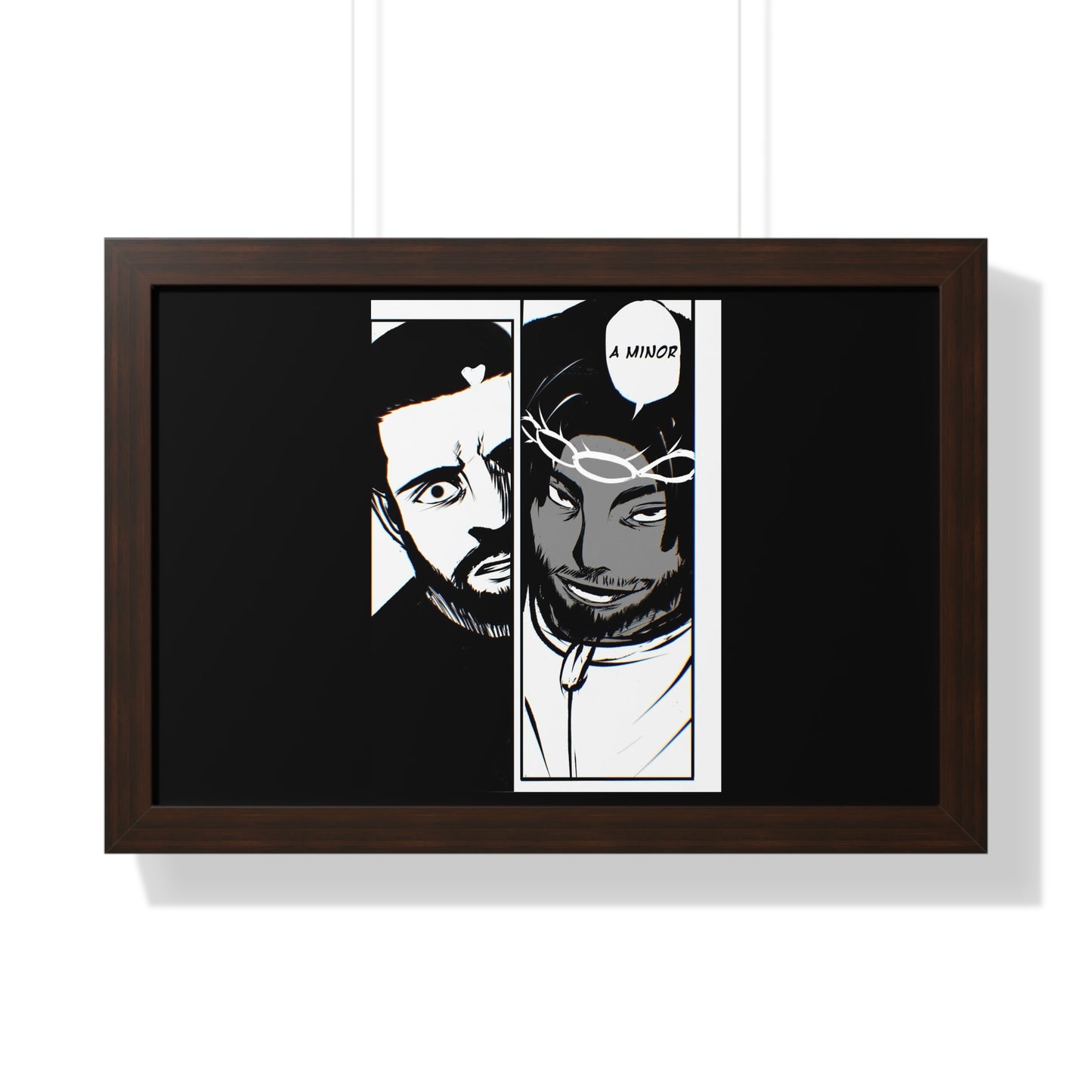 Kendrick Lamar Drake Anime Battle - Framed Comic Art Poster